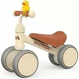 MHCYLION Bicicletta Senza Pedali per 1-2 Anni Baby Walkers regalo per ragazzi e ragazze Giocattoli Regali per Bambini Bicicletta Equilibrio Bambino d'argento-Bianco