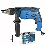 ENG PRO Trapano a Percussione Elettrico 650W - Velocità Regolabile 0-3000 RPM - Doppia Funzione Martello Percussore, Impugnatura Aggiuntiva e Misuratore di Profondità - UM ET TP13