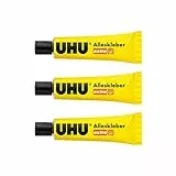 3 x Tubetti di colla universale Extra UHU, 3 x 31 g