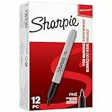 Sharpie Pennarelli Indelebili, Punta Fine, Scatola da 12, Nero