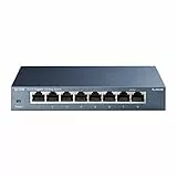 TP-Link TL-SG108 Switch 8 Porte Gigabit, 10/100/1000 Mbps, Plug & Play,‎‎ 802.1p/DSCP QoS, IGMP Snooping, Involucro in Metallo Resistente, Installazione Facile, Tecnologia Green Ethernet, IEEE 802.3x