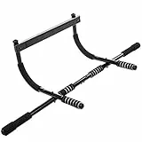 Ultrasport Unisex 4-1 Barra per trazioni, Allenatore parte superiore del corpo, Allenatore multifunzionale, Attrezzatura per esercizi a casa e ufficio, lunghezza telaio ca. 73 a max. 89, Nero
