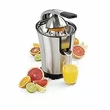 Princess Spremiagrumi Elettrico Professionale Master Pro, 300 W, 62 Decibel, Cono Universale per Agrumi, Acciaio Inossidabile, Leva in Alluminio Pressofuso