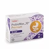 Dr.Max Probiomax 10 Premium, Integratore Alimentare a Base di Fermenti Lattici, Integratore di Probiotici, 40 Capsule 100% Vegetali Formulato per il Benessere della Flora Intestinale