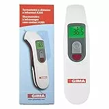 Gima - Termometro Multifunzione A Infrarossi A Distanza Per Persone E Oggetti, Risposta In 1S, Senza Contatto, Schermo Con 3 Colori In Base Alla Temperatura, Allarme, Lingue Gb,Fr,It,Es, 25582