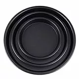 Hemoton 3 Pezzi Forno a Microonde per Pizza Patatine Fritte Croccanti Cibo Forno Nero Piatto Biscotto Teglia Gadget da Cucina per Ristorante di Casa
