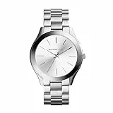 Michael Kors Orologio Slim Runway da donna, movimento a tre lancette, cassa in acciaio inossidabile silver da 42 mm con bracciale in acciaio inossidabile, MK3178