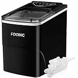Macchina Ghiaccio Macchina per Ghiaccio da Banco, Macchina per Ghiaccio Autopulente, 9 Cubetti Pronti in 6 Minuti, 15KG in 24 H Macchina del Ghiaccio Portatile per Casa/Cucina/Ufficio/Bar