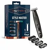 Gillette, King C. Gillette Style Master, Regolabarba Uomo Senza Fili Per Regolare, Rifinire E Radere La Barba Incolta Con Lama 4D E 4 Pettini Da 1, 2, 3 e 5 mm