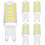 Anmossi Lampadine LED G9,Bianco Fredda 6000K,400 Lumen,Lampadina LED 4W,Equivalente Lampada Alogena 40W,AC 220-240V,Angolo a Fascio 360 °,Non Dimmerabile,5 Pezzi