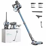 Greenote Aspirapolvere Senza Fili, 23kpa Scopa Elettrica, Autonomia 35 Min con Batteria Rimovibile, Luci Led,Senza Sacco Portatile Leggero per Tappeti Peli Animali