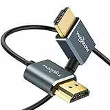 Twozoh Cavo HDMI Flessibile Angolo verso Destra 90° Gradi 1M, Morbido Sottile Cavo HDMI Supporto 3D/4K@60Hz