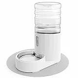 JUNSPOW 4L Distributore d'acqua per animali domestici, Distributore automatico d'acqua a gravità con finestra di visualizzazione, sicuro e senza spina Distributore di ciotole d'acqua per cani e gatti