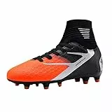 DREAM PAIRS Kids Scarpe da Calcio per Bambini Ragazzi Scarpe Calcio Traspiranti Unisex attività all'Aria Aperta Nero/Grigio/Arancione HZ19002K-E Taglia 31 (EUR)