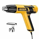 SEEKONE Mini Pistola ad Aria Calda, 600 W Pistola ad Aria Calda, 2 temperatura 300 ℃ e 500 ℃, con Protezione da Sovraccarico e Cavo Lungo per Fai da te, Goffratura, Sverniciatura, Restringimento