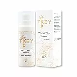 TKEY Crema Viso Acne e Brufoli con Acido Azelaico e Mandelico Anti Punti Neri - Made in Italy, 50 ml