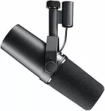 Shure SM7B Microfono dinamico per voce per trasmissioni, podcast e registrazioni, microfono da studio XLR per musica e parlato, ampia gamma di frequenze, parabrezza rimovibile - Nero