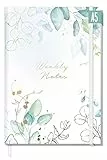 Agenda settimanale A5 senza data [foglia d'oro] di Trendstuff by Häfft | agenda, calendario e bullet journal, diario, taccuino in uno | sostenibile e climaticamente neutrale