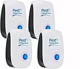 Repellente ad Ultrasuoni per Topi, Repellente Ultrasuoni Anti Zanzare Ultrasuoni Interno Dispositivo Anti Topi, Insetti, Zanzare, Scarafaggi, Ratti, Formiche, Ragni 4 Pack