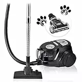 Venga! Aspirapolvere a Traino, Ciclonico Potente, senza Sacco, 5 Accessori Incluso Spazzola Speciale per Peli di Animali, 700 W, Nero/Argento, VG VC 3300