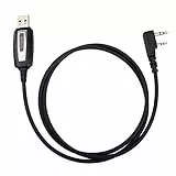 Retevis USB Cavo Programmazione 2 Pin Compatibile con Walkie Talkie RT24 RT618 RT27 RT22 RT28 RT619 RT46 ESYNiC Baofeng BF-888S UV-5R Kenwood Nestling Cavo di Programmazione(1 Pezzo)