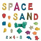 Leo & Emma Space Sand 1.8kg Dinosauri Set 20 Pezzi, 10 stampi con Dinosauri, Pala, Strumento di modellazione, modellazione Vasca Terapia Sabbia, Nuovo Modello (1.8kg Giallo)