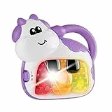 Chicco Pianoforte Vaquita - Divertente pianoforte musicale per bambini, con 3 tasti e 12 melodie, ideale per bambini