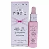 L'Erbolario, Fluido Viso Acido Ialuronico, Trattamento Anti-Age a Tripla Azione, 28 ml
