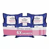 Acqua alle Rose, Salviettine Micellari Struccanti Linea Sensitive, Salviette Struccanti per Viso e Occhi - Ideali per Pelli Sensibili - Confezione da 6 Pezzi da 170g - Esclusiva Amazon