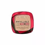 L'Oréal Paris Fondotinta In Polvere Infaillible 24h, Ultra-Coprente e Opacizzante a Lunga Tenuta, Formula Traspirante, Tonalità: 130 Beige Peau/True Beige