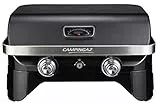 Campingaz Attitude 2100 LX Barbecue a gas da tavolo, trasportabile, 2 bruciatori in acciaio, potenza 5 kW, barbecue a gas da campeggio con griglia di mantenimento al caldo, termometro, griglia di