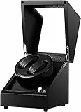 Uten watch winder Scatola orologio a carica automatica in legno per 2 orologi da polso