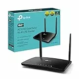 TP-Link Archer MR550 Router 4G+ Cat6 300Mbps, Wi-Fi AC1200 Dual Band, con Sim, MicroSIM, Porta LAN/WAN Gigabit, MU-MIMO, Senza Configurazione, Tecnologia TP-Link OneMesh