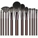Pennelli Trucco FILY DUAIU 12PCS Set Pennelli Make Up Setole sintetiche premium Manico in legno Pennello per fondotinta Correttori Ombretto Pennelli per trucco Set