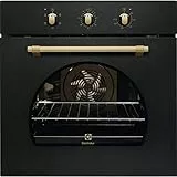 Electrolux - Forno multifunzione FR 53 G finitura nero ghisa con manopole finitura bronzo da 60 cm