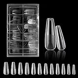 240 pezzi Unghie Finte Acrilico, Fullcover Tips in Gel Punte in Gel Capsula Faux Ongles per Ricostruzioni, Acrilico Nail Art Nails per Saloni di Manicure