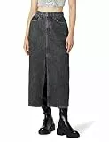 The Drop Women's Gonna a Colonna di Jeans Dixon, Carbone sbiadito, L