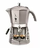 Bialetti Mokona, Macchina Caffè Espresso, Sistema Aperto (per Macinato, Capsule e Cialde),1050W, Argento