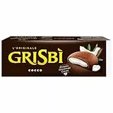 Grisbì Crema Cocco - Biscotti di Croccante Pasta Frolla al Cacao, Ripieni di Morbida Crema al Cocco, Ideali per Ogni Meritato Momento di Pausa, Confezione da 9 Biscotti, 150 gr
