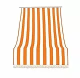 IlGruppone Tenda da sole tessuto resistente per esterno, Terrazzo, con anelli lavabile frange pizzo, da Balcone - Arancione - 140x300 cm