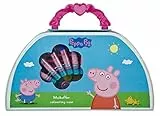 Undercover PIGP4220 Peppa Pig - Valigetta da pittura con pastelli a cera, pennarelli in fibra, acquerelli, matite colorate e molti accessori, 51 pezzi