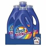 Dash Detersivo Lavatrice Liquido, 176 Lavaggi (4x44), Salva Colore, Maxi Formato, Mantiene Vivaci i Colori Dei Tuoi Capi, Efficace Anche a Bassa Temperatura