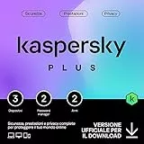 Kaspersky Plus Internet Security 2023| 3 dispositivi | 2 anni | Con Anti-Phishing e Firewall | VPN illimitata | Password Manager | Protezione banking online | PC/Mac/mobili | Attivazione e-mail