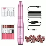 WEIYI Fresa per Unghie, Lima per Unghie Elettrica,Trapani Elettrico per Manicure e Pedicure USB Professionali da 20000 RMP per Unghie Acriliche, Natale Strumenti per Lucidare le Unghie