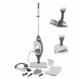 Shark Vaporetto a mano, scopa a vapore per pavimenti duri con Klik n' Flip, pulisce piastrelle, superfici, bagni e vetro con Lift-Away, 5 accessori, 2 impostazioni, grigio/bianco, S6005EU