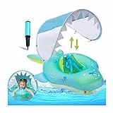 Neonato Piscina Bambini,Anello di Nuoto Giubbotto Bambino Galleggiante,Safety Regolabile Doppio Serbatoio Gonfiabile Bambino Float dell'anello di Nuoto per Bambini(Parasole,3-36 Mesi)