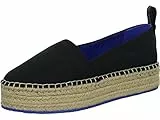 Calvin Klein Jeans Espadrillas Donna Ankle Flatform Zeppa, Nero (Black), 37