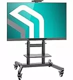 ONKRON Supporto TV per LCD LED 50-90¨ Alza TV universale con ruote con un carico totale di 100kg Base TV girevole con VESA max 800x600 mm, TS1891-B