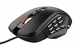 Trust Gaming GXT 970 Morfix MMO Mouse Gaming Personalizzabile, fino a 10000 DPI, 4 Placche Laterali Intercambiabili, Illuminazione RGB Interamente Regolabile, 14 Pulsanti Programmabili, Nero