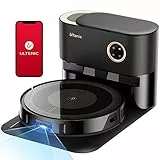 Ultenic TS1 Robot Aspirapolvere Lavapavimenti, con Svuotamento Automatico, Navigazione Laser,Panni di Lavaggio Doppio, 120 Min, 3000Pa, WiFi/APP/Alexa/Siri/IFTTT